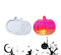 Halloween Pumpkin Tealight Holder Silicone Mold For Resin Epoxy Casting | Silicone Pumpkin Mold Creates Hollow Tealight Holder Shapes For Resin Epoxy Or Plaster Crafts And Requires A Separate LED