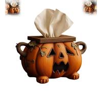 Halloween Pumpkin Tissue Box Holder, Halloween Pumpkin Decor, Tissue Box Cover, Cute Fall Decor, Toilet Paper Holder Suitable for Holiday Decorations, Daily Home Use (1pcs)