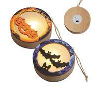 Halloween Pumpkins Lantern, Light-up Bat Pumpkins Decoration, Glowing Spooky Display, Sturdy Polymer Build, Battery Operated Duos for Haunted House, Tabletop, Indoor Outdoor Party Decor