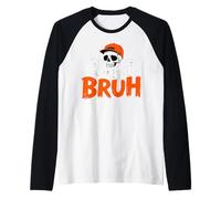Halloween Punk Rock Skeleton Cool Rockers Skaters Bruh Maglia con Maniche Raglan