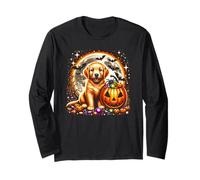 Halloween Puppy Dog Spooky Girls Grafica Maglia a Manica