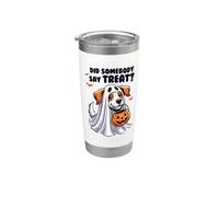 Halloween Puppy Ghost: Qualcuno ha detto che è una bella stagione spaventosa Bicchiere termico in acciaio inox doppia parete