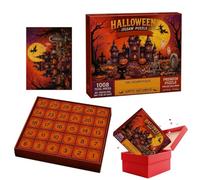 Halloween Puzzle Advent - 30 Day Haunted House Countdown Calendar | Puzzle Advent Set For Kids Adults Collectors Game Night Party Planners School Activities Themed Events | Daily Reveal Set Fo
