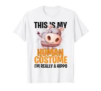 Halloween Questo è Il Mio Costume Umano Sono Davvero Un Ippopotamo Maglietta
