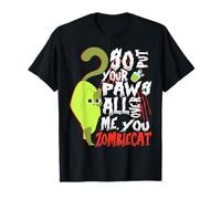 Halloween, quindi metti le tue zampe su di me, Tu Zombie Cat Maglietta