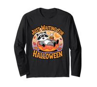 Halloween Raccoon Moonlit Mischief Trash Panda Maglia a Manica