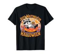 Halloween Raccoon Moonlit Mischief Trash Panda Maglietta