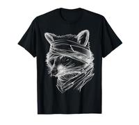 Halloween Raccoon Mummia Illustrazione Animale Halloween Maglietta