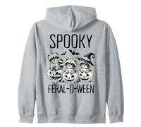 Halloween Racoon Zucche Divertenti Spettrali E Feral Felpa con Cappuccio