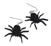 Halloween Ragni Orecchini Scuro Bigiotteria Strega Pipistrelli Neri Fantasmi Cranio Zucca Partito Goth, Acciaio inossidabile