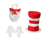 Halloween Red White Hat Creative Props Top Hat COSTUME SET PER PER ESPLEDE