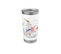 Halloween Reel Spooky Skeleton Pesca Halloween Bicchiere termico in acciaio inox doppia parete