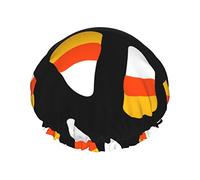 Halloween Repeat Candy Cuffia da impermeabile, Cuffia elastica per capelli da bagno Protezione ambientale Cuffia da bagno per capelli, Doppio strato impermeabile Cappello da da bagno