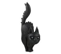 Halloween Resin Sculpture - Spooky Witch Pumpkin Cat Figurine, Ghost Horror Statua | Medium Size Resin Ornament With Detailed Design Feature, House Table Centerpiece Decoration For Scary Parties