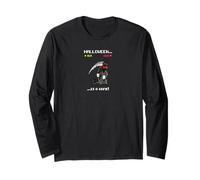 Halloween Retro Arcade Gioco Triste Mietitore Maglia a Manica