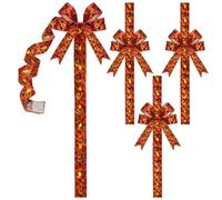 Halloween Ribbon Bows 4 Pieces - Funny Kitchen Cabinet Halloween Bows for | Funny Kitchen Cabinet Halloween Bows for Home Bedroom Entryway | Mantel Wall Tree Office Party Holiday Halloween Ribbon Bows