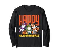 Halloween Ringraziamento Natale Felice HalloThank mas Gnomes Maglia a Manica