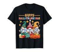 Halloween Ringraziamento Natale Felice HalloThank mas Gnomes Maglietta