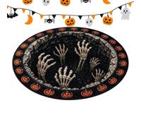 Halloween Rug | Non-Slip Halloween Round Optical Illusion Floor Mat