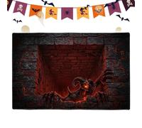 Halloween Rug - Spooky Optical Illusion Soft Floor Covering Decorations | Scary Halloween Decorations For Fall Autumn Christmas Nightmare Living Bedroom Kitchen Bathroom Dining