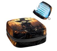 Halloween Scarecrow-1229 - Kit primo ciclo per ragazze, salvaslip assorbenti, borsa mestruale, porta assorbenti con cerniera, organizer per tovaglioli sanitari