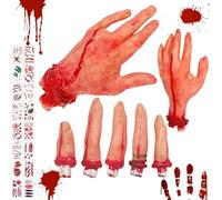 Halloween Scary Bloody Fingers, Halloween, accessori di scena per Halloween, decorazioni per cosplay con 20 adesivi