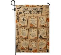 Halloween Scavenger Hunt Game Pumpkins Garden Flag 30,5 x 45,7 cm
