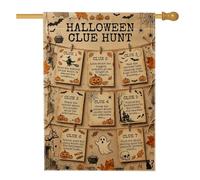 Halloween Scavenger Hunt Game Pumpkins House Flag 71 x 101 cm