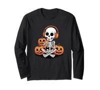 Halloween Scheletro Flauto Piccolo Maglia a Manica