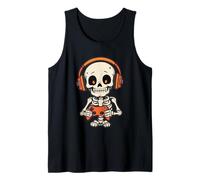 Halloween Scheletro Gamer Video Gaming Ragazzo Uomini Bambini Divertente Canotta