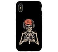 Halloween Scheletro Gamer Video Gaming Ragazzo Uomini Bambini Divertente Custodia per iPhone X/XS