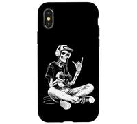 Halloween Scheletro Gamer Video Gaming Ragazzo Uomini Bambini Divertente Custodia per iPhone X/XS
