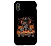 Halloween Scheletro Gamer Video Gaming Ragazzo Uomini Bambini Divertente Custodia per iPhone X/XS