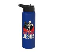 Halloween, Scheletro, Non oggi, Gesù, Horror, Satana, Gotico Stainless Steel Insulated Water Bottle