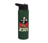 Halloween, Scheletro, Non oggi, Gesù, Horror, Satana, Gotico Stainless Steel Insulated Water Bottle