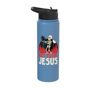 Halloween, Scheletro, Non oggi, Gesù, Horror, Satana, Gotico Stainless Steel Insulated Water Bottle