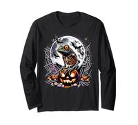 Halloween Scheletro Rana Creepy Spooky Animale Grafica Maglia a Manica