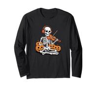 Halloween Scheletro Violino Violinista Viola Popolare Maglia a Manica