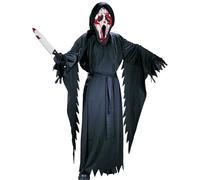 Halloween Scream Costume bambini con maschera Ghostface e coltello insanguinato (plastica), Halloween Ghostface Costume ragazzo 12-15 anni Costume Scary Movie Costume spaventoso Reaper Costume (XL)