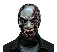 Halloween Scream Ghost - Full Head Cosplay Masque | Breathable Skull F | Full Head Coverage, 14.96x9.06 In Soft Fabric, Lightweight 2cm Profile, Breathable Design, for Adult Cosplay & Party