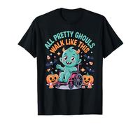 Halloween Sedia a rotelle Costume Handicap Scherzo Ghouls Walk Like Maglietta