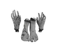 Halloween Severed Hand & Foot Prop for Porch Decor | Halloween severed hand and foot horror props for outdoor porch displays.(1 pair of skin col)