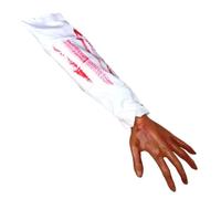 Halloween Severed Hand Prop Flexible - Reusable Blood Splatter Body Part