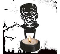 Halloween Silhouette Candlestick - Ghost Projection Candle Holder | Decorative Ornament for Parties, Hotels, Homes, Theme Bars, Holiday Spooky Lighting, Haunted House Decoration, Seasonal Decor