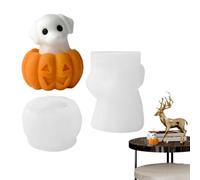 Halloween Silicone Candle Molds - Spooky Casting Mould, Flexible Polymer Tr | DIY Plaster Mould Halloween Silicone Candle Artists Craft Lovers Art Teachers Hobbyists Home Holiday Events Workshops Studio
