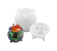 Halloween Silicone Mold, Cauldron Statue Resin Mould, 3.46x2.72 inches, Creative Casting with Easy Release Design, Reusable Crafting Tool for Kids Adults Projects, Home Decor, Party