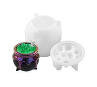 Halloween Silicone Mold, Reusable Cauldron Statue Epoxy Resin Mold, Easy-Release Crafting Mould for DIYers Art Projects, Kids, Adults, and Professional Artists, 3 inches