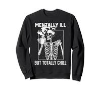 Halloween Skeleton Coffee malato di Mente ma Totalmente Rilassante Felpa