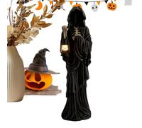 Halloween Skeleton Decor | Spooky Resin Statues with Lantern | Skeleton Gho | Halloween Skeleton Decor | Spooky Resin Statues with Lantern | Skeleton Ghost Desk Ornament | for Home Holiday Party Indoor D