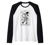 Halloween Skeleton Eek Il Dolcetto o Scherzetto Maglia con Maniche Raglan